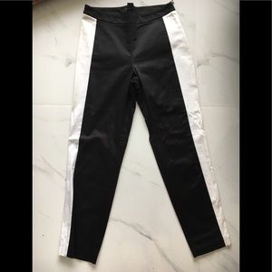 H&M straight cut pants with white piping